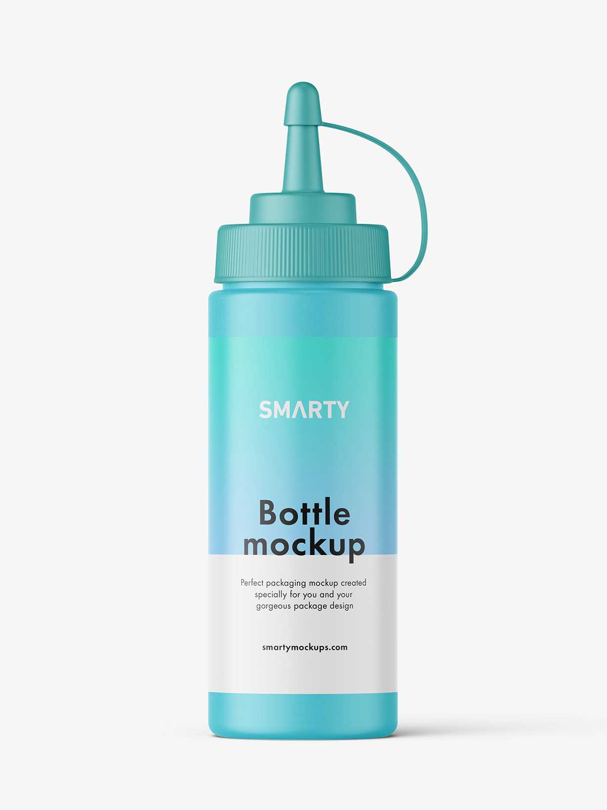 Matt sauce bottle mockup
