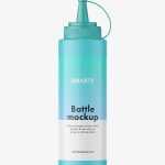Matt sauce bottle mockup