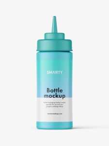 Matt sauce bottle mockup