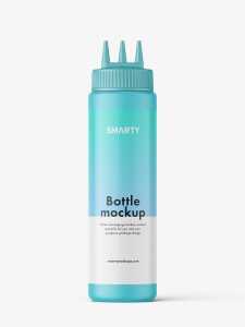 Matt sauce bottle mockup