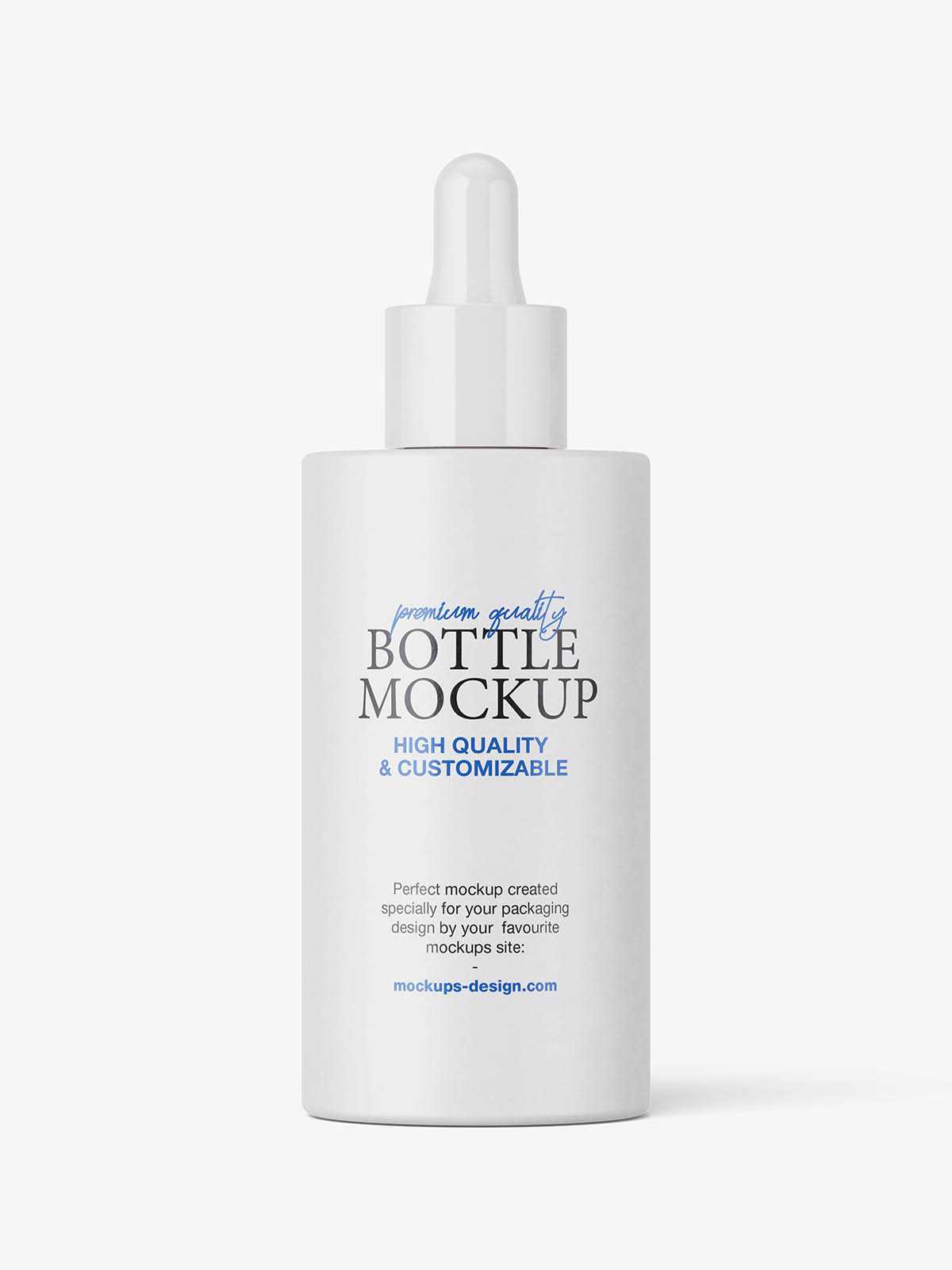 Matt serum dropper bottle mockup