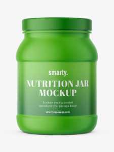 Matt shake powder jar mockup