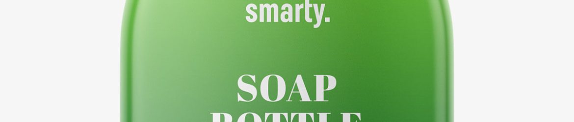 Matt soap bottle mockup