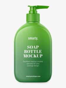Matt soap bottle mockup