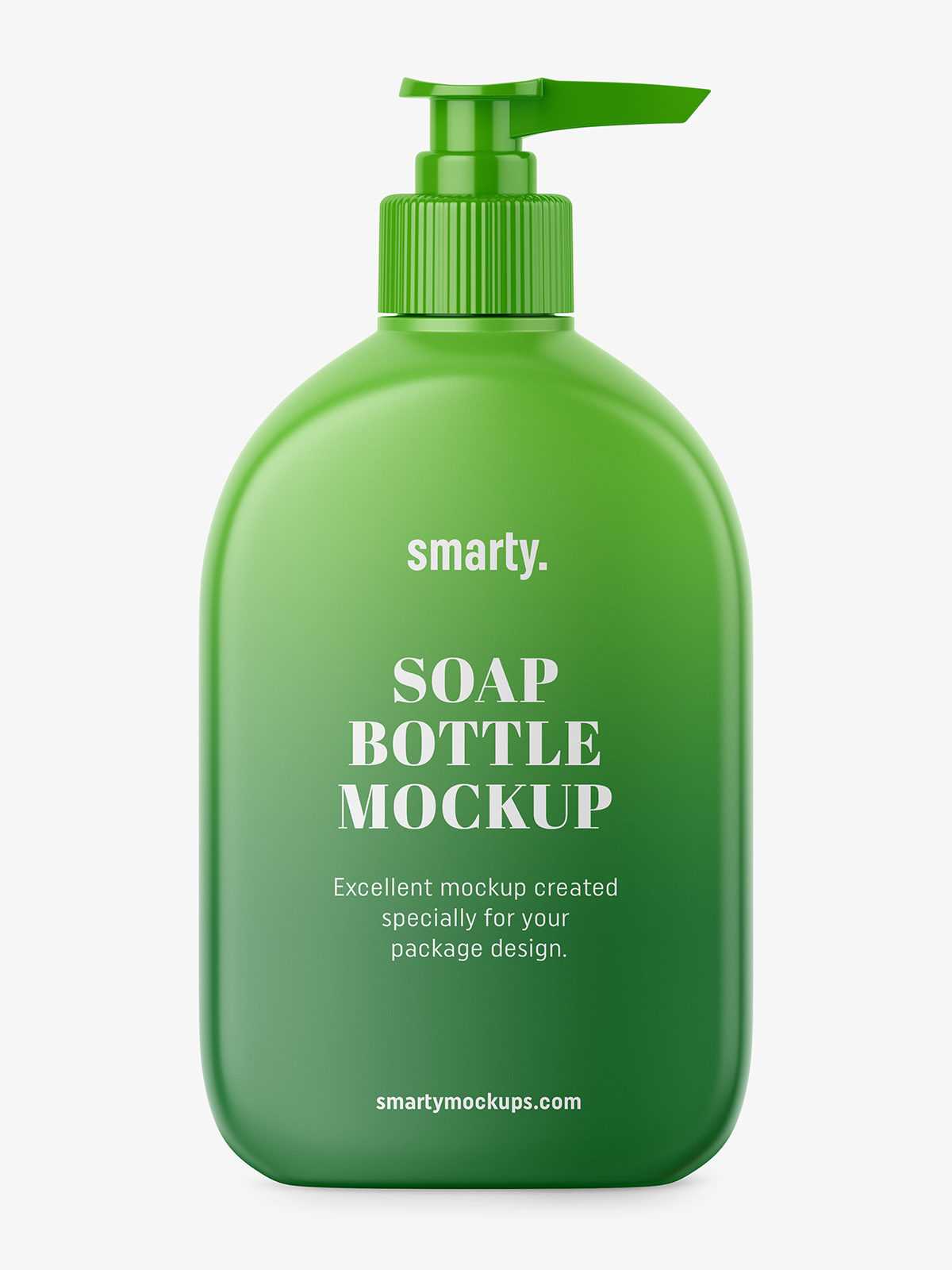 Matt soap bottle mockup
