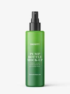 Matt spray bottle mockup