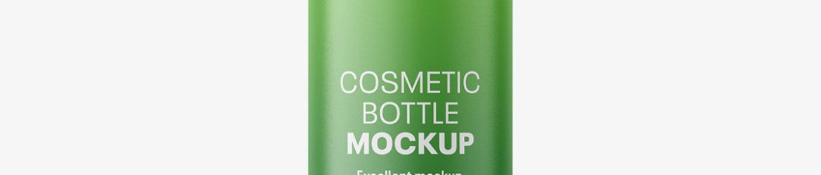 Matt spray bottle mockup