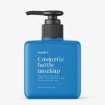 Matt square bottle mockup