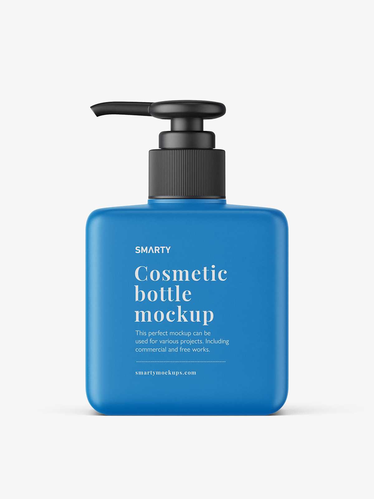 Matt square bottle mockup
