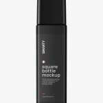 Matt square bottle mockup