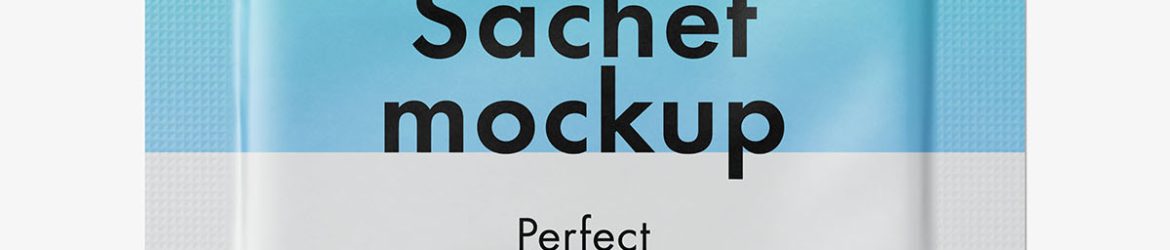 Matt square sachet mockup Matt square sachet mockup