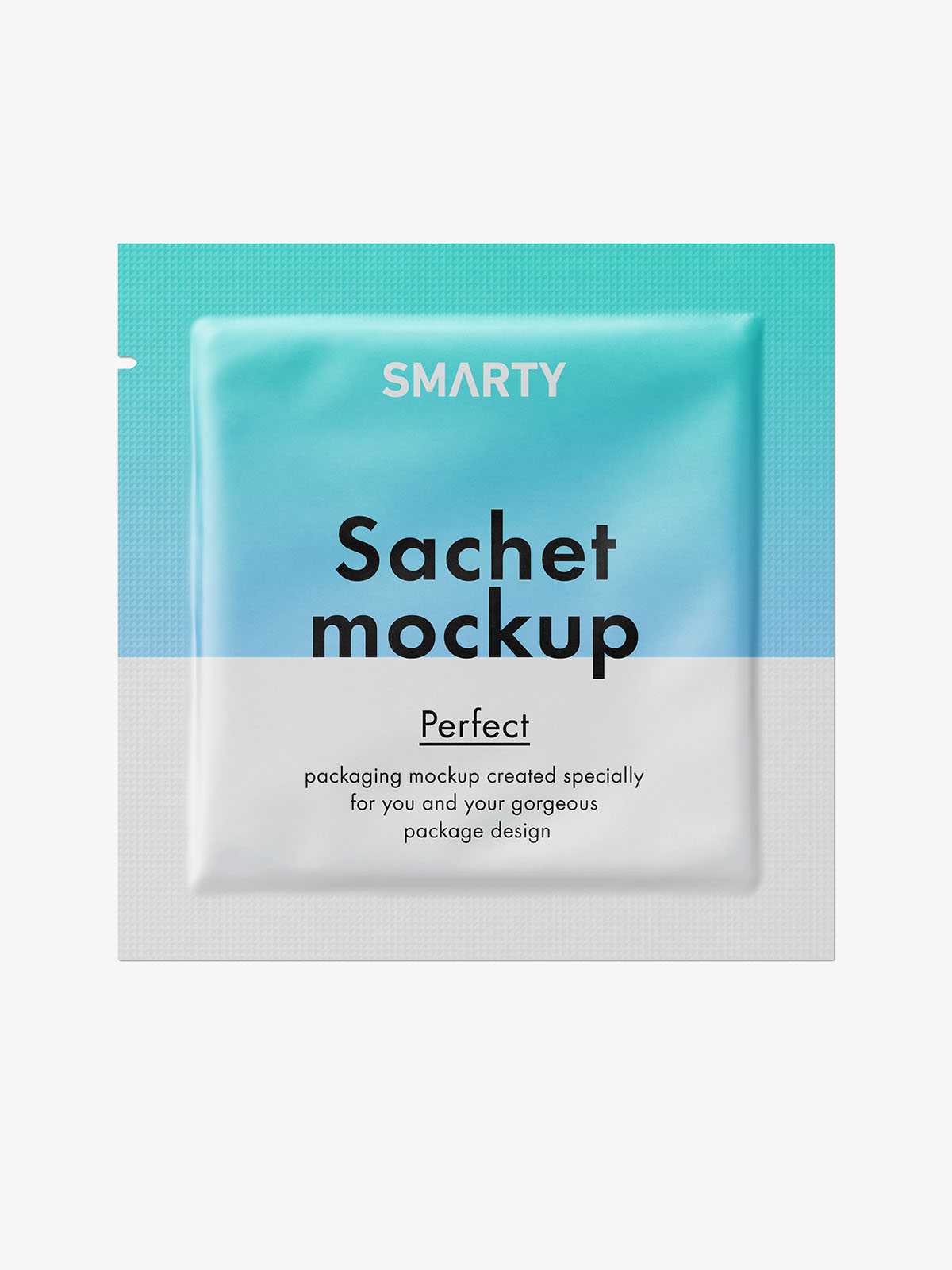 Matt square sachet mockup