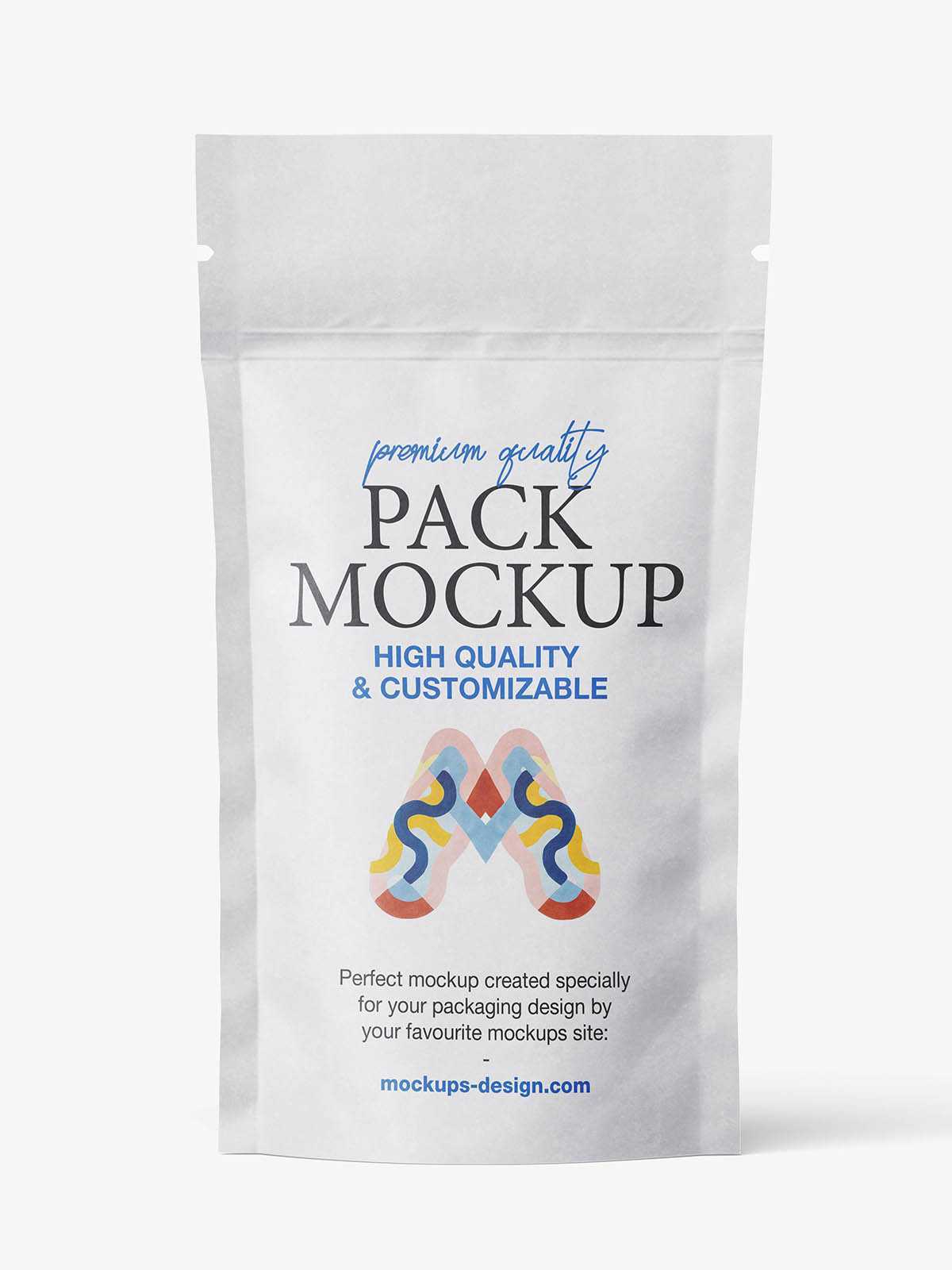 Matt stand-up pouch mockup