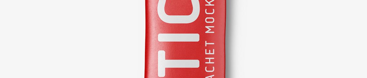 Matt stick sachet mockup