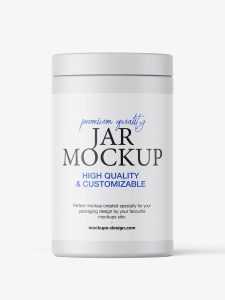 Matt tall jar mockup