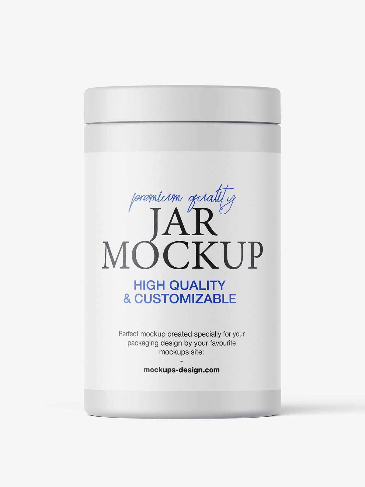 Matt tall jar mockup