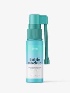 Matt throat bottle mockup