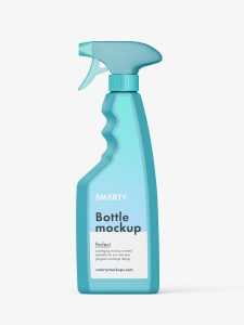 Matt trigger spray bottle mockup