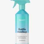 Matt trigger spray bottle mockup