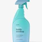 Matt trigger spray bottle mockup