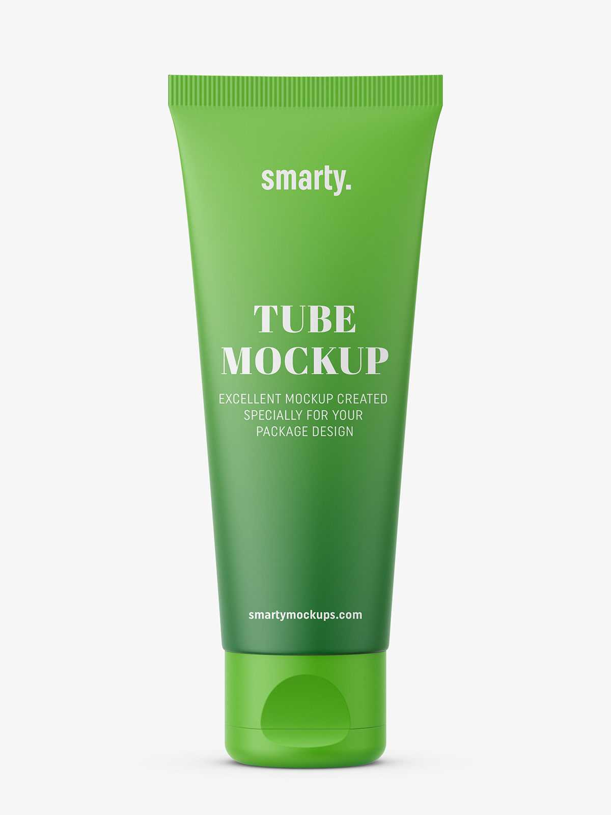 Matt tube with flip top cap mockup