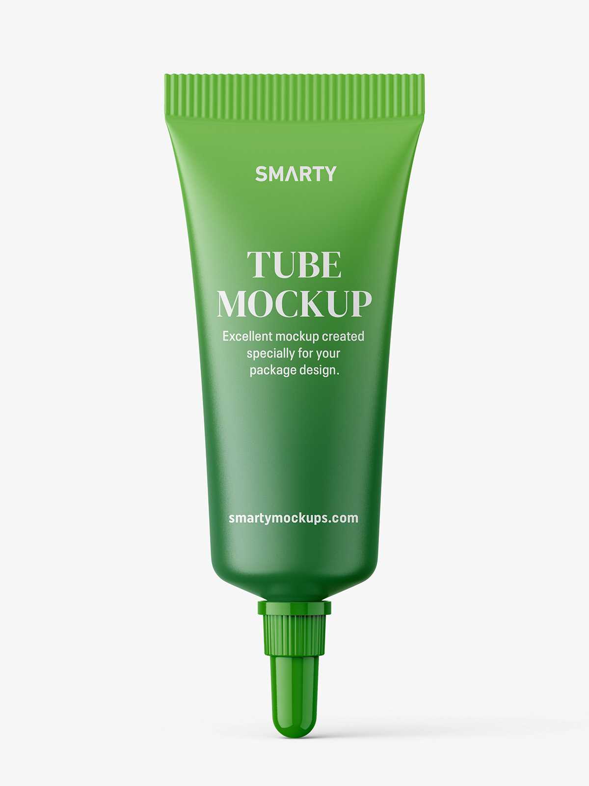 Matt tube with long mouth cap mockup