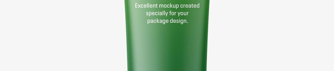 Matt tube with long mouth cap mockup