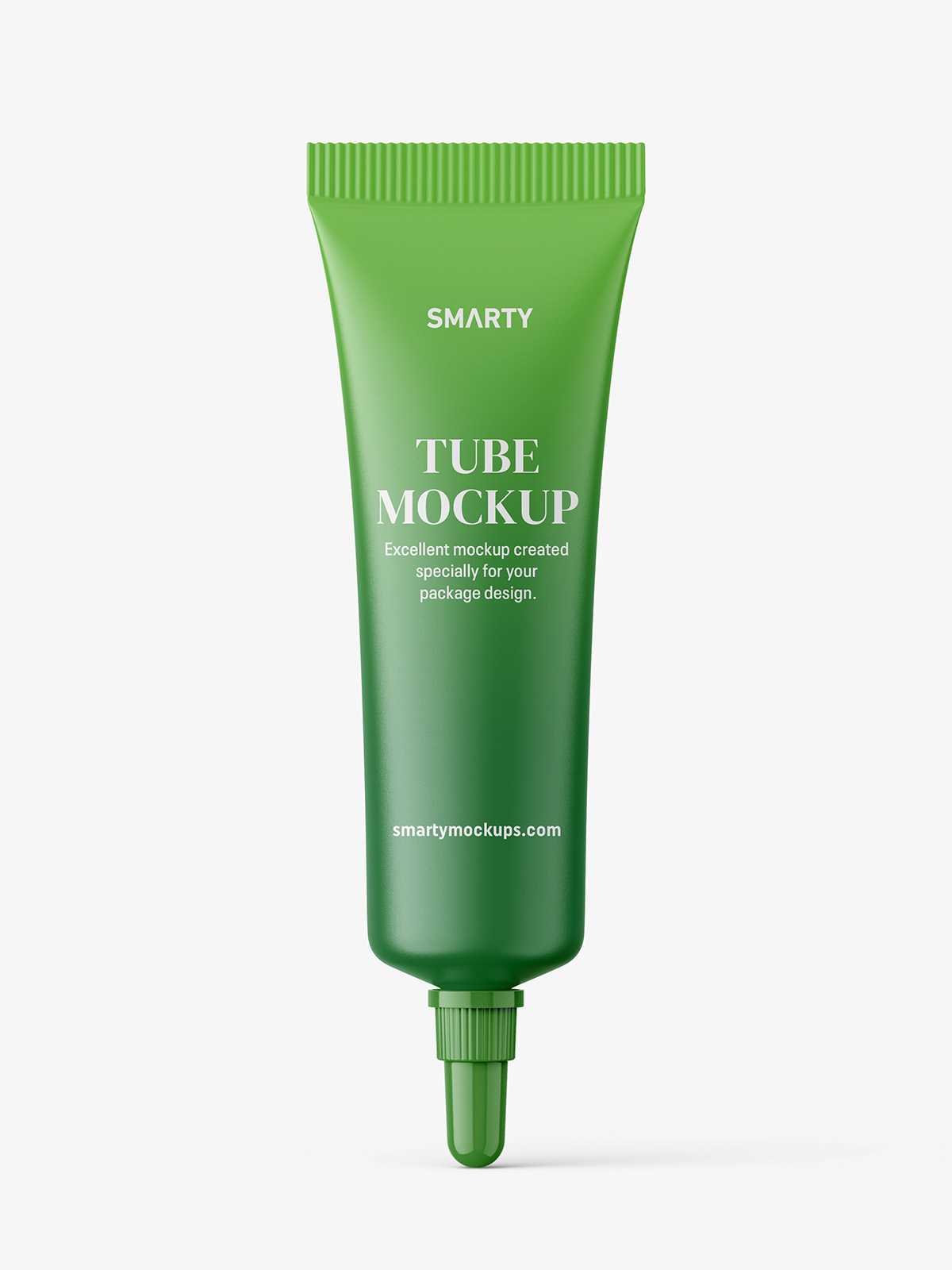 Matt tube with long mouth cap mockup