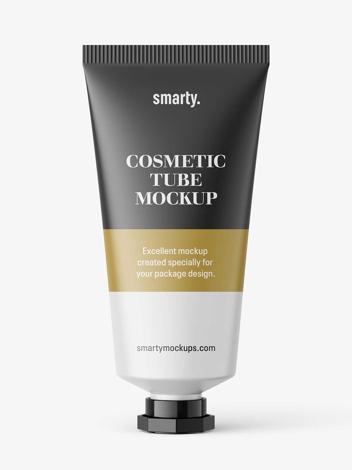 Matt tube with octagonal cap mockup