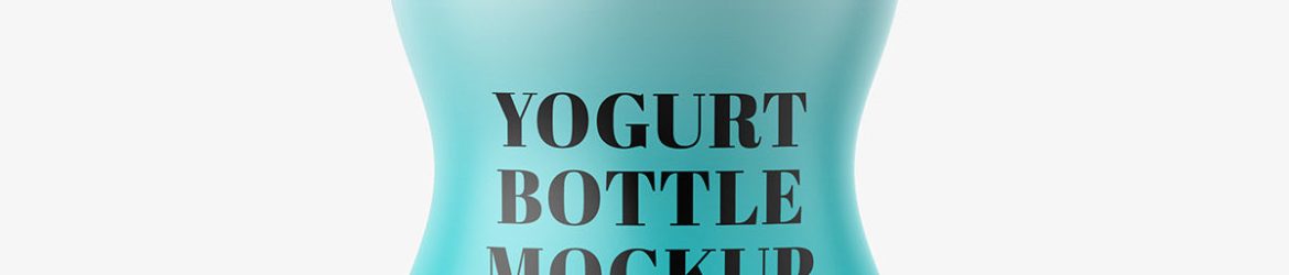 Matt yogurt bottle mockup Matt yogurt bottle mockup