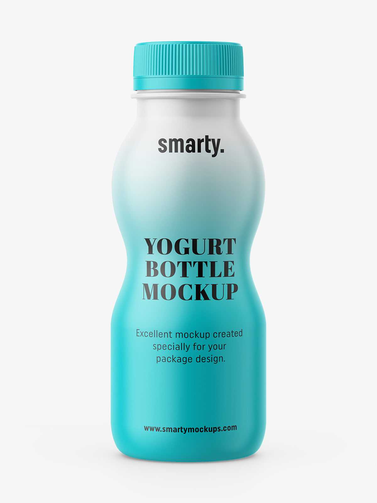 Matt yogurt bottle mockup