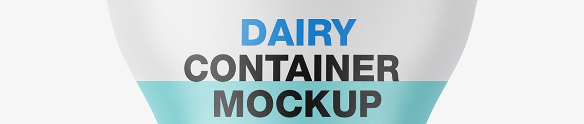 Matt yogurt container mockup