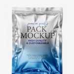 Matt zip-lock flat pouch mockup