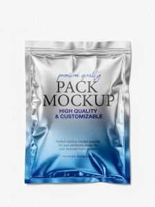 Matt zip-lock flat pouch mockup