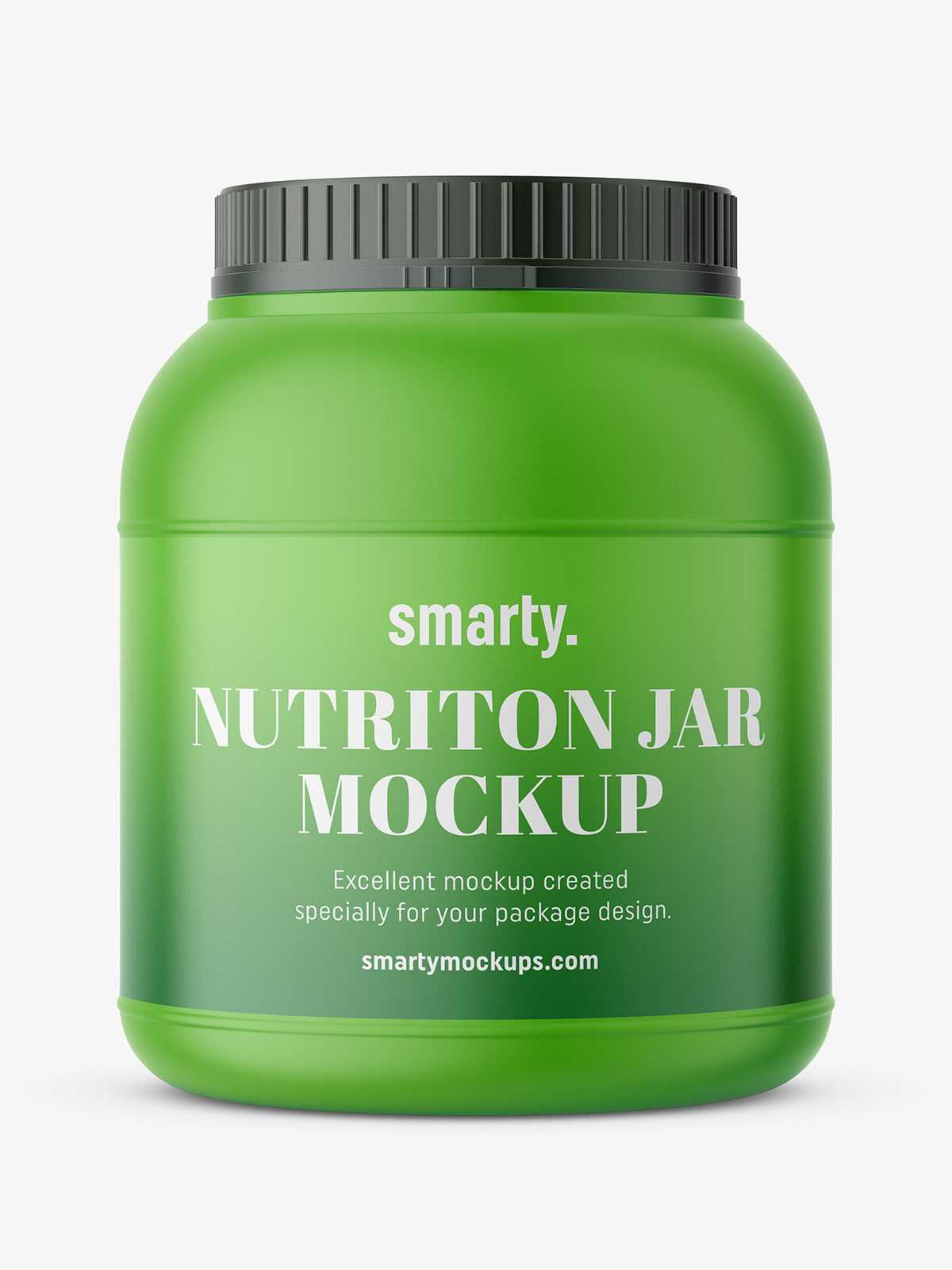 Matte nutrition jar mockup