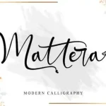 Mattera Calligraphy Font - Fonte Grátis Mattera Calligraphy Font