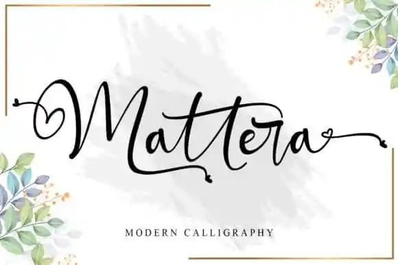 Mattera Calligraphy Font