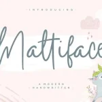 Mattiface Modern Handwritten Font - Fonte Grátis Mattiface Modern Handwritten Font