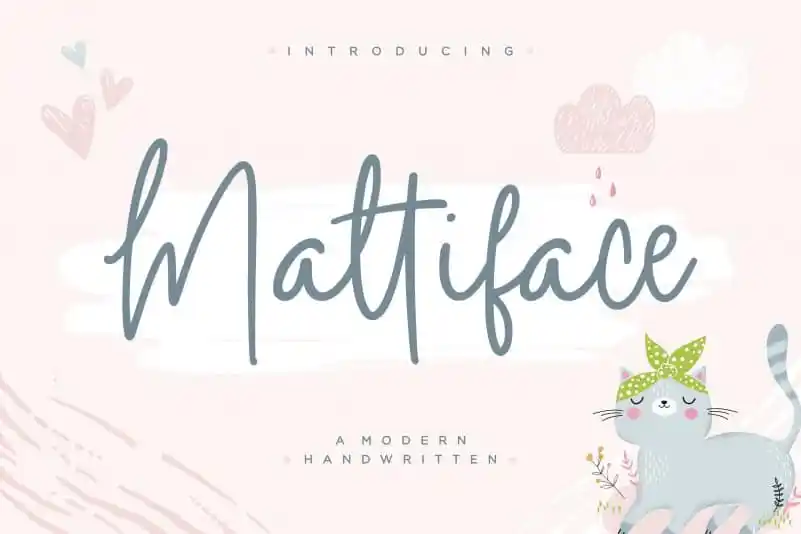 Mattiface Modern Handwritten Font
