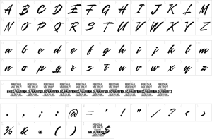 Mapa de caracteres da fonte Mauritz Font | 1001 Free Fonts