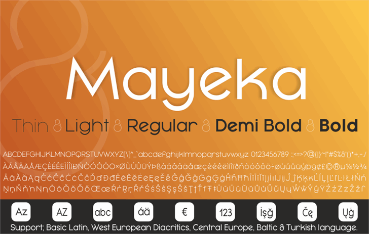 Mayeka Typeface
