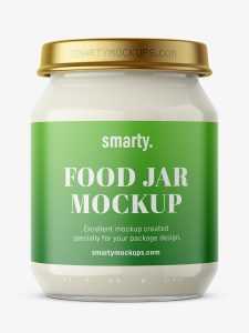 Mayonnaise jar mockup