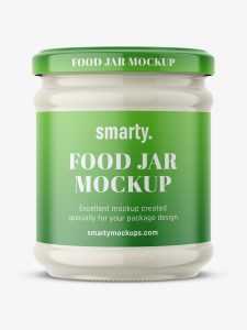 Mayonnaise jar mockup