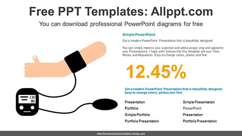 Measuring Blood Pressure PPT Diagram
