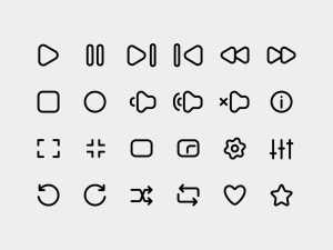 Media Player Icons