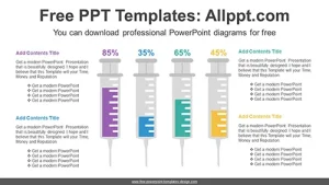 Medical syringe chart PowerPoint Diagram