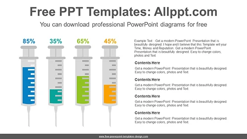 Medical syringe chart PowerPoint Diagram Template