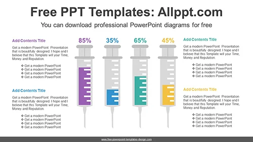 Medical syringe chart PowerPoint Diagram