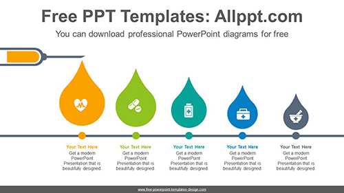 Medical syringe PowerPoint Diagram Template