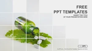 Medicine herb and Herbal pills PowerPoint Templates